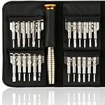 H&S Precision Screwdrivers Set - Mini Tool Kit for Glasses - Portable Small & Compact Screw Driver Repair Kit - Includes 24 Screwdriver Bits - Glasses Screwdriver Set - Mini Screwdrivers Set