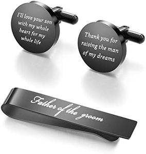 Jeka Tie Clips for Men - Father of the Groom & Father in Law Gift Set from Bride