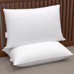 MY ARMOR Microfiber Pillows Set 2, Soft Adjustable Pillow for Sleeping - 16 x 24 Inches -White