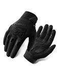 INBIKE Mountain Bike Gloves Cycling Mens MTB Bicycle Cycle for Men Road Padded Accessories Racing Gym Touchscreen Full Finger Womens Black L