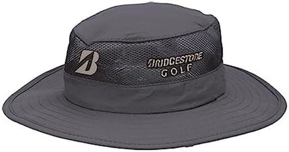Bridgestone Vented Sun Hat (Charcoal, Adjustable) 2023 Golf
