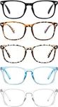 CCVOO 5 Pack Reading Glasses Blue L