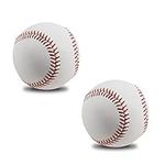 2 Blank Baseballs Softball Standard Official Size 9 inch Suitable for Youth League Practice Training Machine Pitching for Signature Adapt to Bat Play