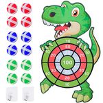 Dinosaur Toys for Boys, 30" Dart Board Kids Toys Age 3-12 Year Old Boys Board Game Set with 12 Sticky Balls, Birthday Party Tossing Game Dinosaur Gifts for Boys