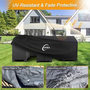 Kipiea Square Outdoor Furniture Cover – Waterproof 420D Heavy Duty, 200x200x90cm