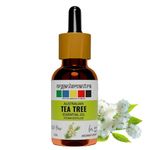 Organix Mantra Tea Tree Oil for Skin, Fuller Hair & Healthy Toenails - 100% Pure Natural & Steam Distilled Oil - 15ML