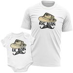 Purple Print House Father and Son Matching T Shirt and Babygrow Set Daddy, 0-3 Months, White