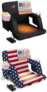 ACELETIQS Heated Stadium Seats for Bleachers, Heated Stadium Seat, Heated Bleacher Seat – USA Flag Heated Seat + Extra-Wide Heated Stadium Chair with Back Support for Outdoor Sports