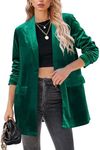 GRAPENT Green Jacket Green Suit Chaquetas De Mujer Business Casual Outfits for Women Business Attire for Women Dark Green Small Size 4 Size 6