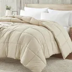 Homelike Moment California King Comforter - Beige Duvet Insert Down Alternative Bed Comforter, Lightweight Bedding Comforters Cal King Size Quilted Soft All Season Reversible Beige