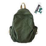 Lightweight Travel Canvas Backpack Vintage Daypack YK2 Backpack Multipurpose Adjustable Shoulder Straps Backpack Travel, Green, Daypack Backpacks