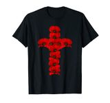 British Legion Poppy Faith Cross Christian T-Shirt