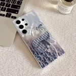 COVERLY Resin Pop Case Cover for iPhone 15, Luxurious Gradient Feather Premium Hard Silicone Fashionable Hand Bag Sling Decor Design Fancy Aesthetic Case with Mobile Holder Stand for Apple iPhone 15