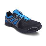 Nivia Men Marathon Running Shoe for Mens | Rubber Outsole with Breathable Mesh upper with PVC synthetic leather | Die cut N.R E.VA Sockliner | Ideal for trail running (Blue/Black) UK -11