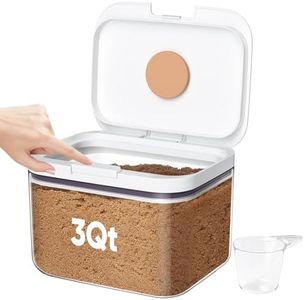 Moryimi Brown Sugar Container Airtight, 3 Quart Brown Sugar Keeper Storage Container with Spoon