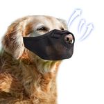 Dog Muzzle, Breathable Dog Muzzles with Adjustable Loop and Soft Pad, Dog Muzzle Prevent for Barking Biting and Chewing, Dog Muzzle for Small Medium Large Dogs (S)