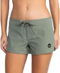 Roxy Women's Board Quick Dry Bathing Suit Shorts, 2" Inseam-Swimsuit Bottoms (XS-XXL), Agave Green Exc, X-Small