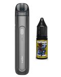 Aspire Flexus Q Kit GUNMETAL Fast Charging Pod Device + 1x Pod +1x AF Flexus Mesh Coils 0.6 ohm + 1.2ohm + Free NIGHTMARE JUICE 10ml Nicotine Free