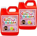 Lulu Home 2 Packs Bubble Concentrated Solution, 2 L/ 67.6 OZ Bubble Refill Solution for Kids Bubble Machine, Giant Bubble Wand, Bubble Blower, Halloween/Birthday Party Favors - Up to 5 Gallons