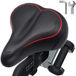 Crostice Wide Bike Seat Compatible with Peloton Bike & Bike Plus, Bike Seat Cushion for Women & Men, Upgraded Comfort Extra Oversized Big Saddle Seat Cover Pad Replacement, Accessory for Bikes