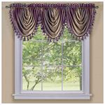 Achim Home Furnishings Ombre Waterfall Valance, Aubergine