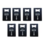 Syiomlis Bottle Opener, Groomsmen Bottle Opener 7 Pack, Credit Card Size Beer Bottle Opener Cap for Wedding Party Groomsmen Bridesmaid Gifts,Party Home Kitchen Bar Restaurant (best man)