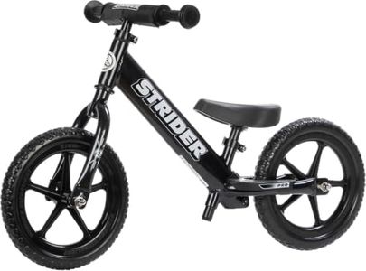 Strider - 12 Pro Balance Bike, Ages 18 Months to 5 Years, Black Pearl