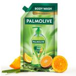 Palmolive Aroma Morning Boost Body Wash for Women & Men, 750ml Shower Gel Refill Pack, 100% Natural Citrus Essential Oil & Lemongrass Extracts for a Soft and Smooth Skin, pH Balanced, Free of Parabens & Silicones ​