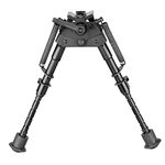 6-9 Inch Tactical Swivel Bipod Foldable Notched Legs Pivot Tilt with S Lock Lever (Aluminum)