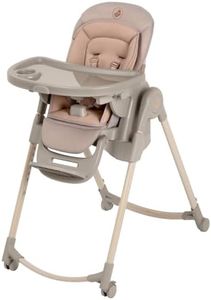 Maxi-Cosi Minla Plus Kinderhochstuhl Mitwachsend, 0–14 Jahre, 0–60 kg, Hochstuhl Baby, einer Hand drehbaren Tabletts, 4 Rädern, 9 Höhenstufen, 5 Neigungspositionen, kompakt faltbar, Elegance Terra