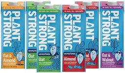 PLANTSTRONG Dairy-Free Milk Best Sellers Variety Pack – Whole Plant-Based Milk, Fortified with Calcium, B12 & D3, No Gums or Oils, Non-GMO Project Verified, Gluten Free, Vegan (6-Pack (32 Fl Oz Each))