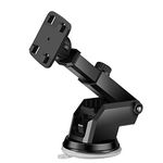 TOUTBIEN Suction Cup Mount for Sat Nav Car GPS Navigation Holder Support Stand on Windshield & Dash Board Compatible with All Navigator CarPlay with 4 Holes on the Back