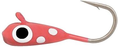 Northland Fishing Tackle Tungsten Gill Getter Ice Fishing Jig for Panfish, 1/28 Oz, Super-Glo Polka Dot, 2/Cd