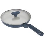 Ember Cookware Arcilla Ceramic Non-Stick Frying Pan 24cm | Glass Lid | Matching Handle | 1x Spatula | Induction Safe | Non Toxic Frypan | PFAS & PTFE Free | Florence Series | Blue