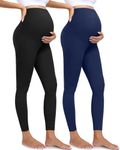 CTHH Maternity Leggings Over The Belly Butt Lift - Buttery Soft Non-See-Through Workout Pregnancy Pants for Women