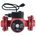 Carivia Hot Water Recirculating Pump,115V Circulation Pump,3-Speed Control Recirculation Pump with NPT 1'' Flanges for Solar Water Heater Boiler Circulating Heating