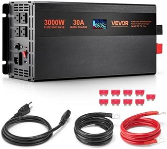 VEVOR Sump Pump Battery Backup System, 3000W, Auto Switches to Battery Inverter for Continuous Sump Pump Operation, Pure Sine Wave, LCD Display, for Basement Protection Emergency and Power Outage