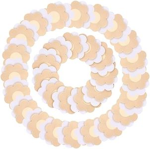 Nimiah 60-Pieces Nipple Covers Pasties- Disposable Breast Petals Nipple Stickers for Women | Thin Small Nipple Pasties Flower Shape Beige