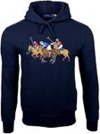 POLO RALPH LAUREN Men's Triple Pony Fleece Hoodie Sweatshirt (XX-Large, Navy), Navy, XX-Large