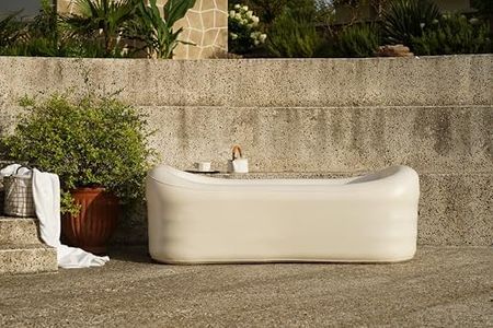 Mozoo® Daanbo One portable bathtub adults inflatable Ice bath tub cold plunge tub with wirless handheld air pump clogg free drainage.