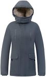 Maxbyc Men's Lightweight Softshell Jacket Faux Fur Lined with Removable Hood Water Resistant Winter Hiking Windbreaker