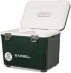 ENGEL UC13 13qt Leak-Proof, Air Tight, Drybox Cooler and Small Hard Shell Lunchbox for Men and Women in British Racing Green