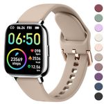20mm Strap for Smartwatch P32 Glory Fit 1.69 inch Motast P32/ Nerunsa P32B /P36 E /P32E, Soft Silicone Replacement Sport Wristband for P32E P22D/Rinsmola P22D/iporachx P22B