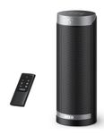 DREO Space Heater, 2022 Upgraded 1500W Fast Heating Electric Ceramic with Remote, Digital Thermostat, Overheating & Tip-Over Protection, 70°Oscillating, Portable, Black, 16 inch (DR-HSH003Silver)