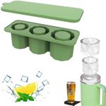 Stanley Cup Ice Cube Mold, Silicon Reusable Ice Cube Tray Mould for Tumbler with Lid 30/40oz Stanley Accessories Ice for Freezer Drinks Coffee (Green)