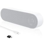 ZETIY USB Speaker Sound Bar, Laptop Speaker for PC, USB Portable Computer Speaker, Mini Soundbar, Small PC Speaker for Phone, Notebook, PC, Laptop, Desktop - Plug and Play （White）