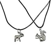 Moose and Squirrel Necklace Set Sup