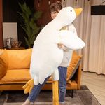 50-160CM Huge Goose Plush Toys Big Duck Doll Soft Stuffed Animal Sleeping Pillow Cushion for Kids and Girls (160CM)