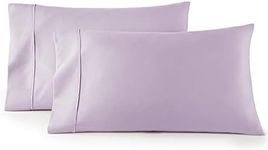 HC Collection King Pillow Cases Set of 2- Microfiber, Extra Soft Pillowcases - Easy Care & Machine Washable - Lavender