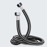 Stainless Steel Braided Hose Flexible Water Plumbing Pipe Bathroom Kitchen Sink Hot Cold Water Inlet Hoses for Toilet/Taps G1/2 X G1/2 300cm Long